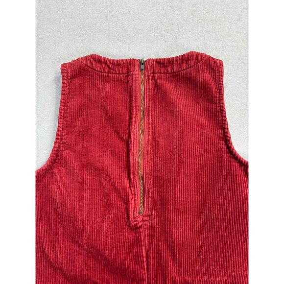 Marine Layer Women’s Size S Florence Shift Dress Corduroy Sleeveless Rust/Red - Picture 4 of 10